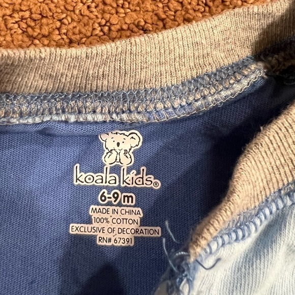 Koala Kids Boys 6-9 Month Short Sleeve Easter Onesie - Picture 3 of 4